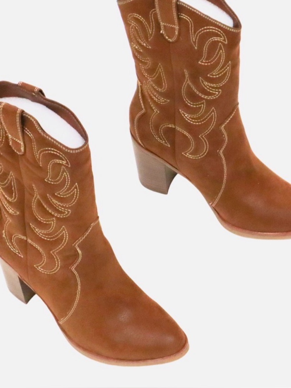 NWOT The Pioneer Woman Brown Western Mid-Calf Heeled Boot